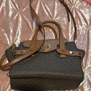 Michael Kors Brown and Black Satchel